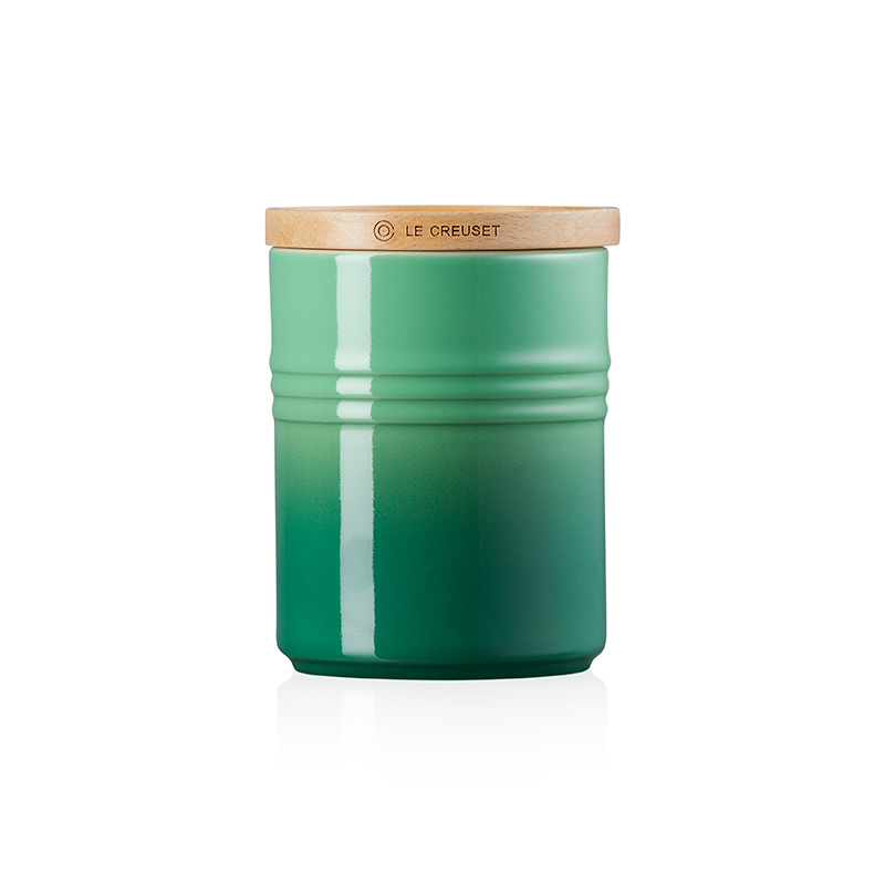 Stoneware Medium Storage Jar, Bamboo Green-2