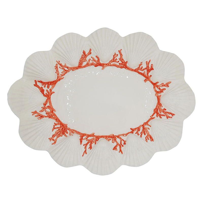 Saint Jacques Serving Plate, D40cm, White-0