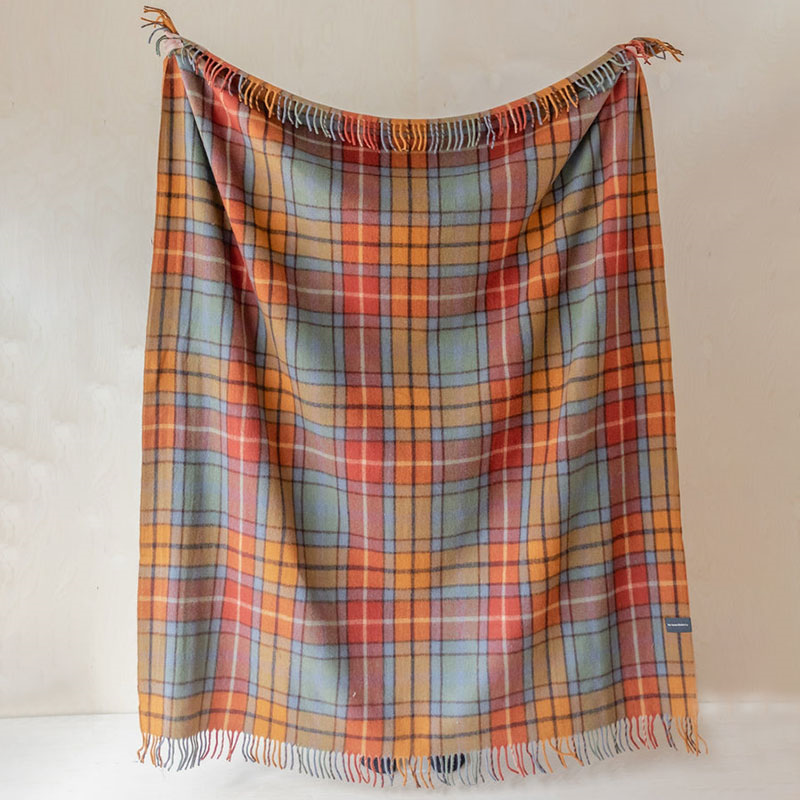 Recycled Wool Blanket, 145 x 190cm, Buchanan Antique Tartan-2