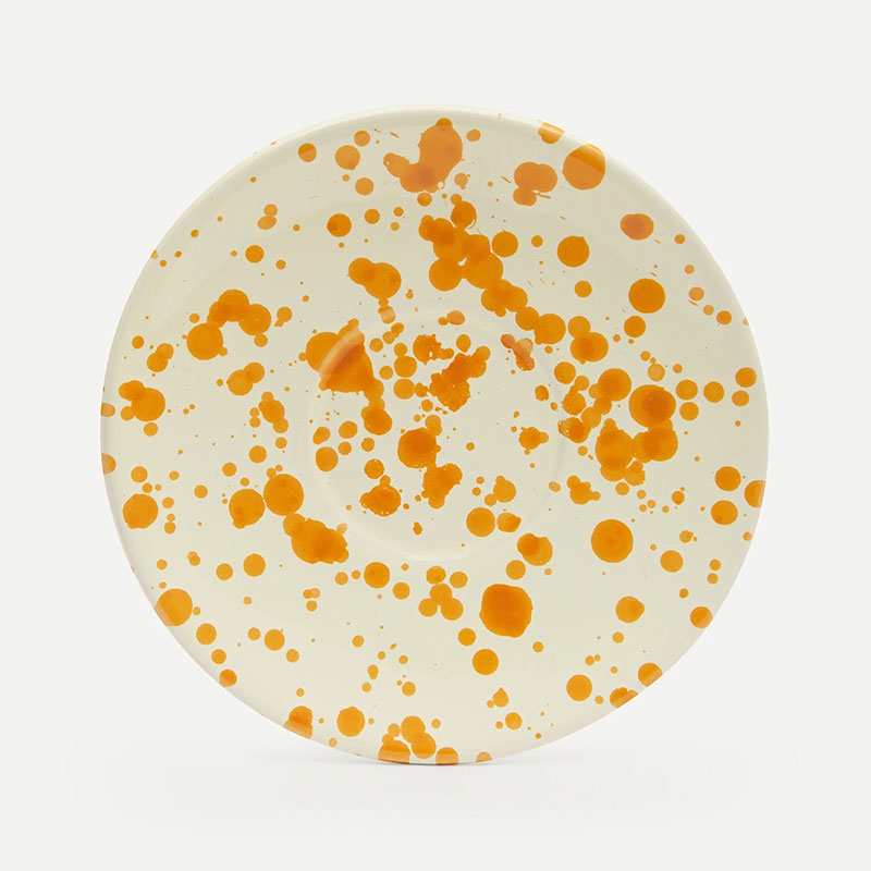 Splatter Espresso Cup & Saucer, D6.5cm, Burnt Orange-2