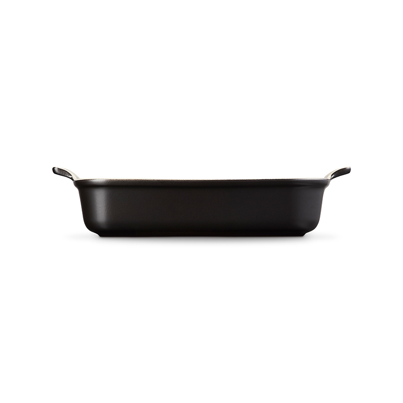 Stoneware Rectangular dish, 32 x 28cm - 3.85 litre, Satin Black-3