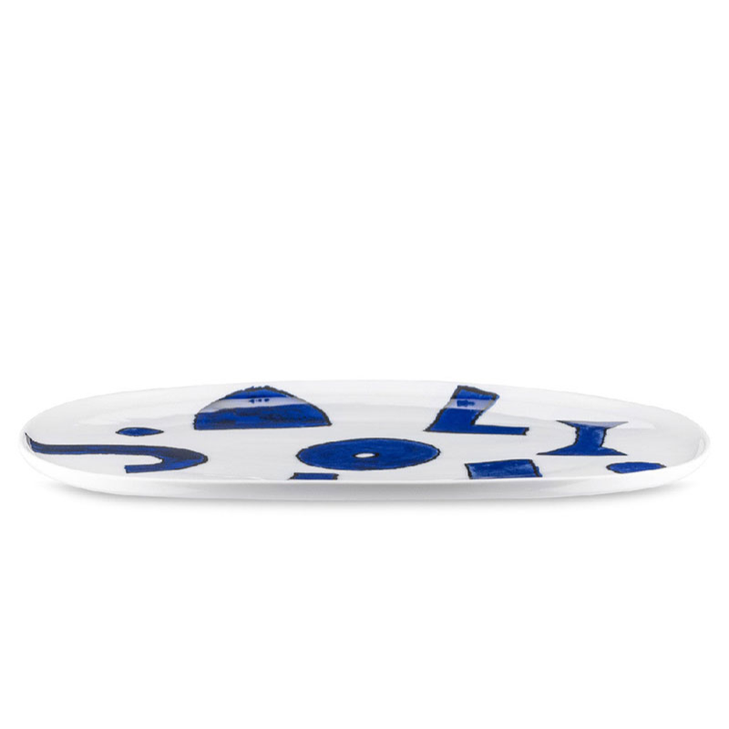 Itsumo Yunoki Serving Platter, W36 x L25cm, Blue-0