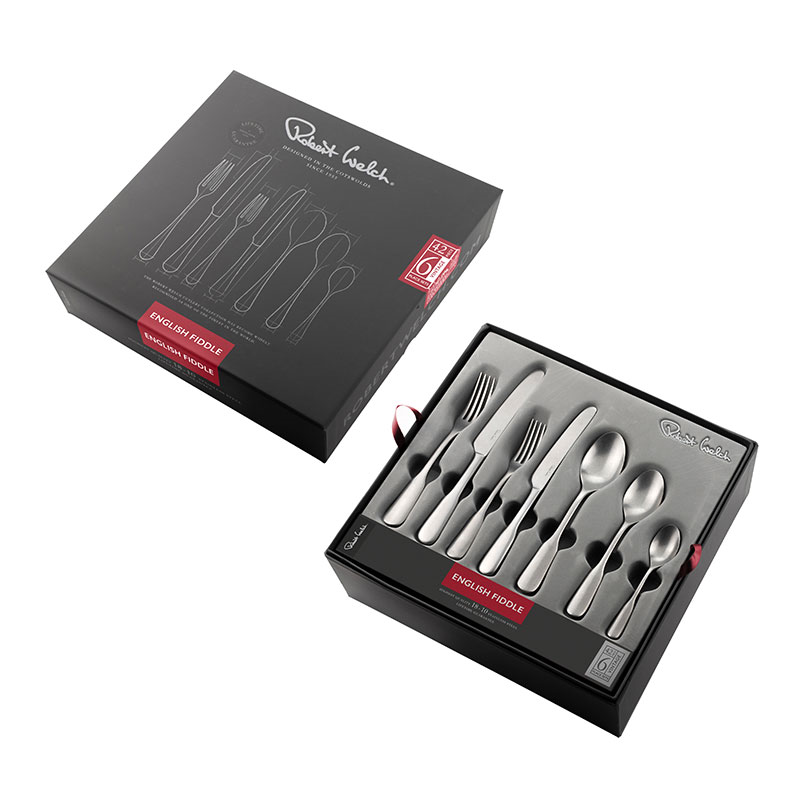 Fiddle Vintage 42 Piece Cutlery Set, Stainless Steel-3