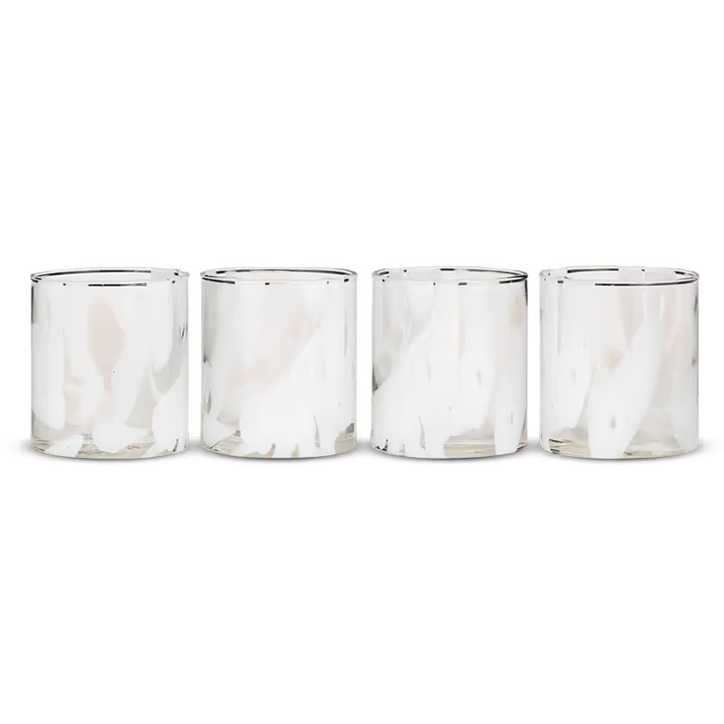 Lohara Set of 4 Tumblers, 325ml, White-1