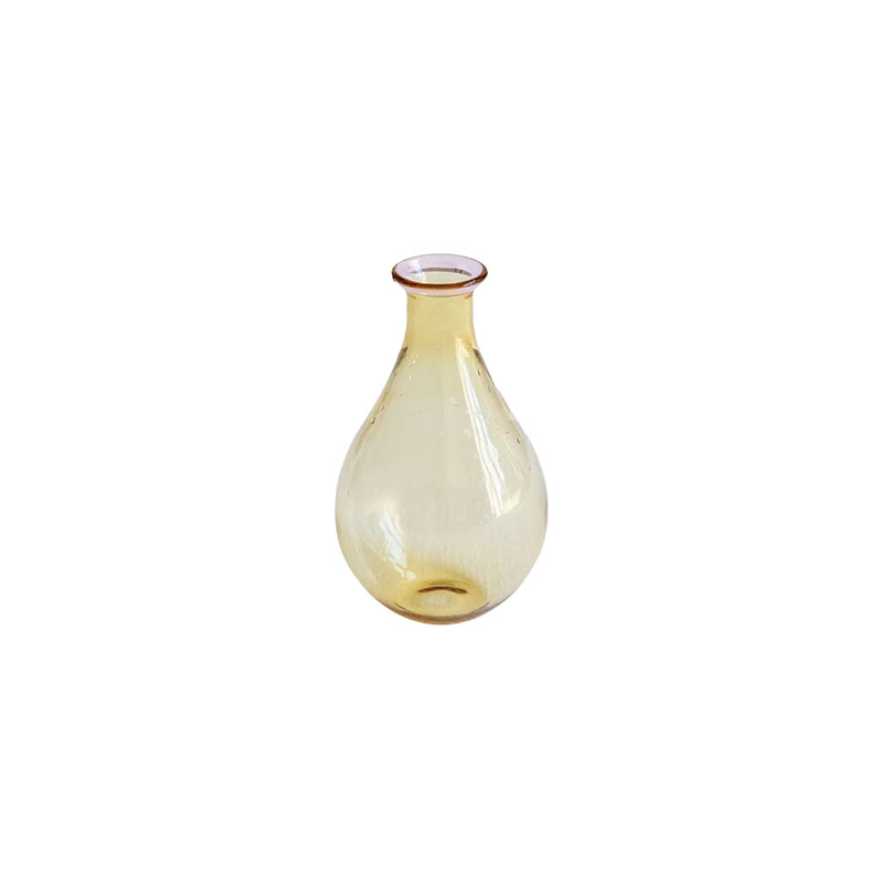 Serata Bud Vase, H11cm, Yellow with Pink-1