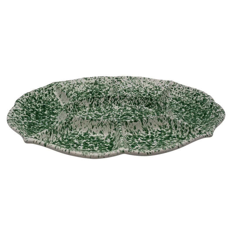 Splatter Serving Platter, 45cm, Green-5