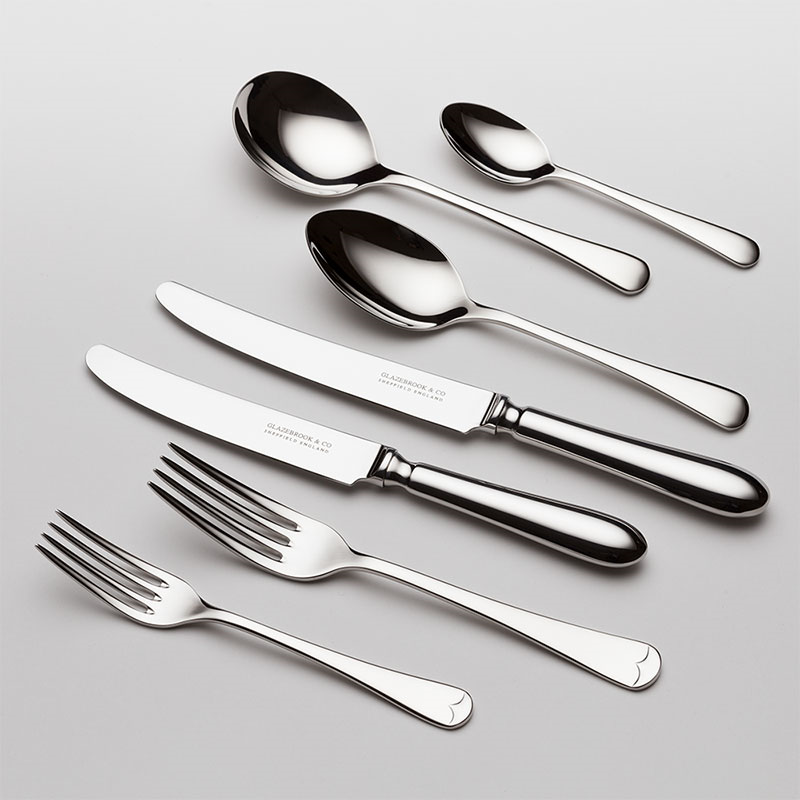 7-piece Place Setting, Old English Stainless Steel, Mirror Finish (Pip)-0