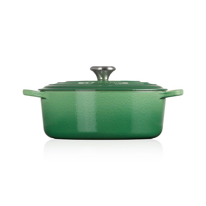 Signature Cast Iron Oval Casserole, 29cm, Bamboo Green-4