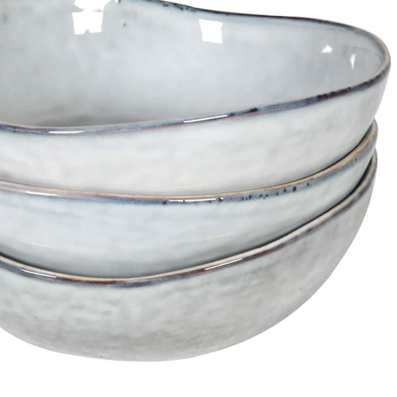 Flax Set of 4 Bowls, D18.5cm, White-1