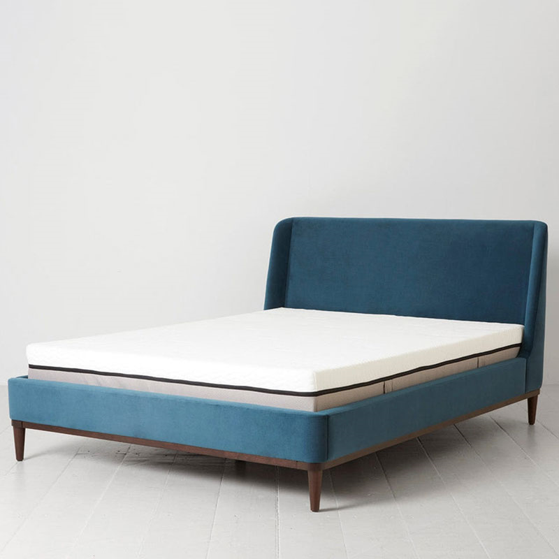 Bed 02 Velvet King Size Frame, Teal-0