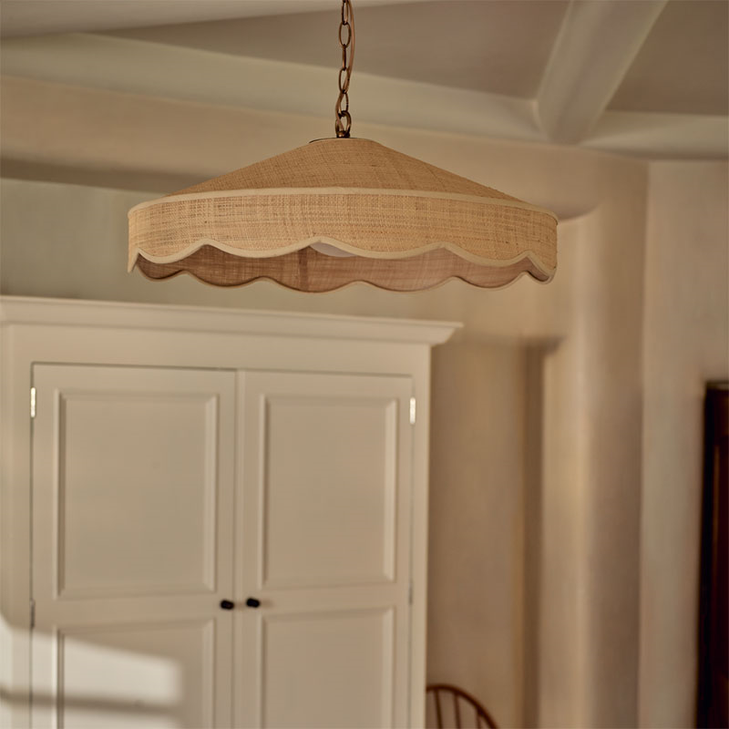 Marina Pendant Light, H29.5cm, Raffia-3