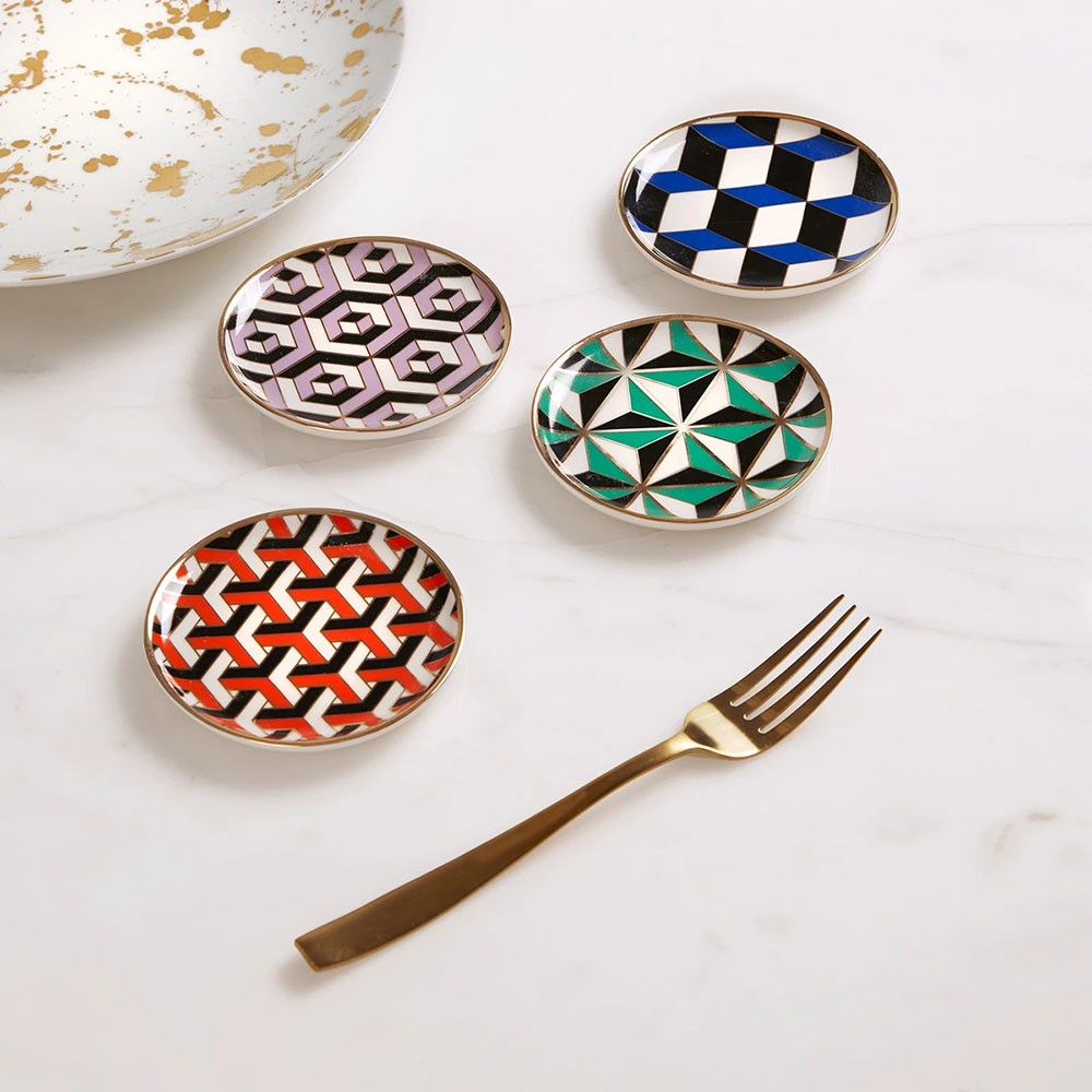 Versailles Set of 4 Coasters, D10cm, Multi-1