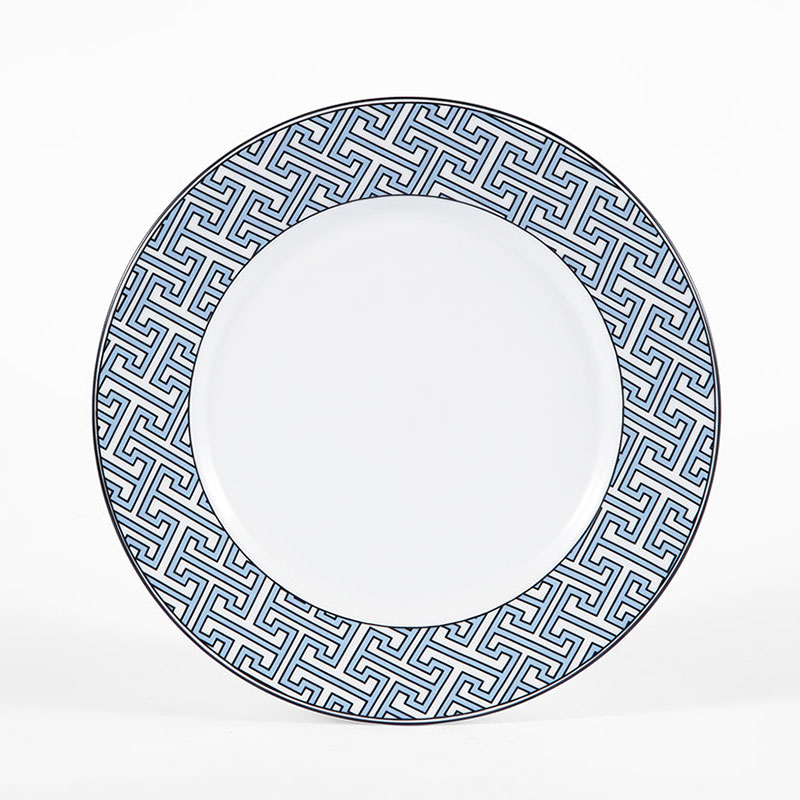 Maze Set of 2 Dessert Plate, D21cm, Cornflower Blue-0