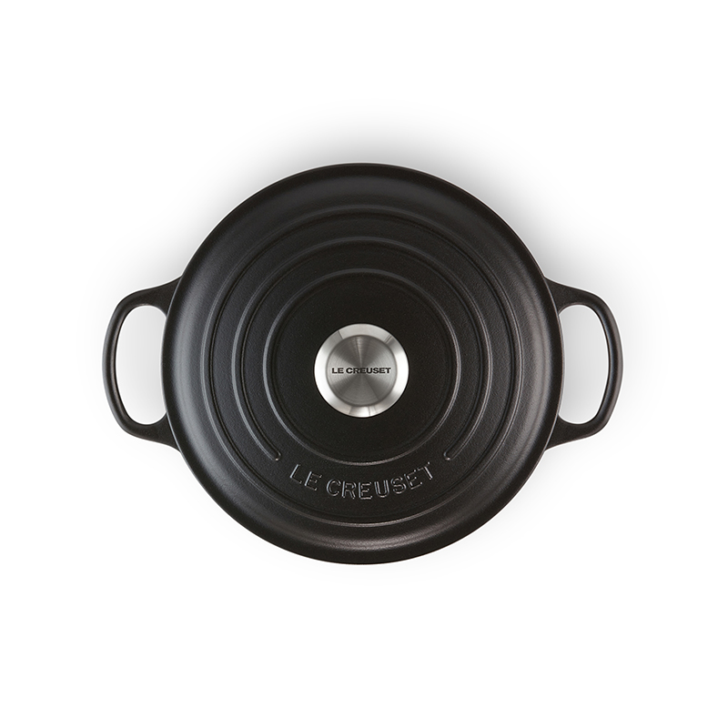 Signature Cast Iron Round casserole, 28cm - 6.7 litre, Satin Black-1