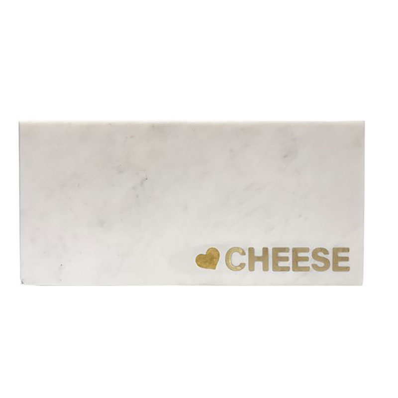 Marble Cheese Platter, L38 x W18cm, White-1