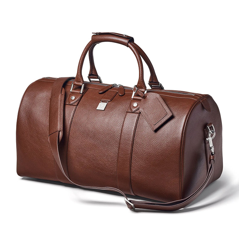 Boston Travel Bag, Tobacco Pebble-0