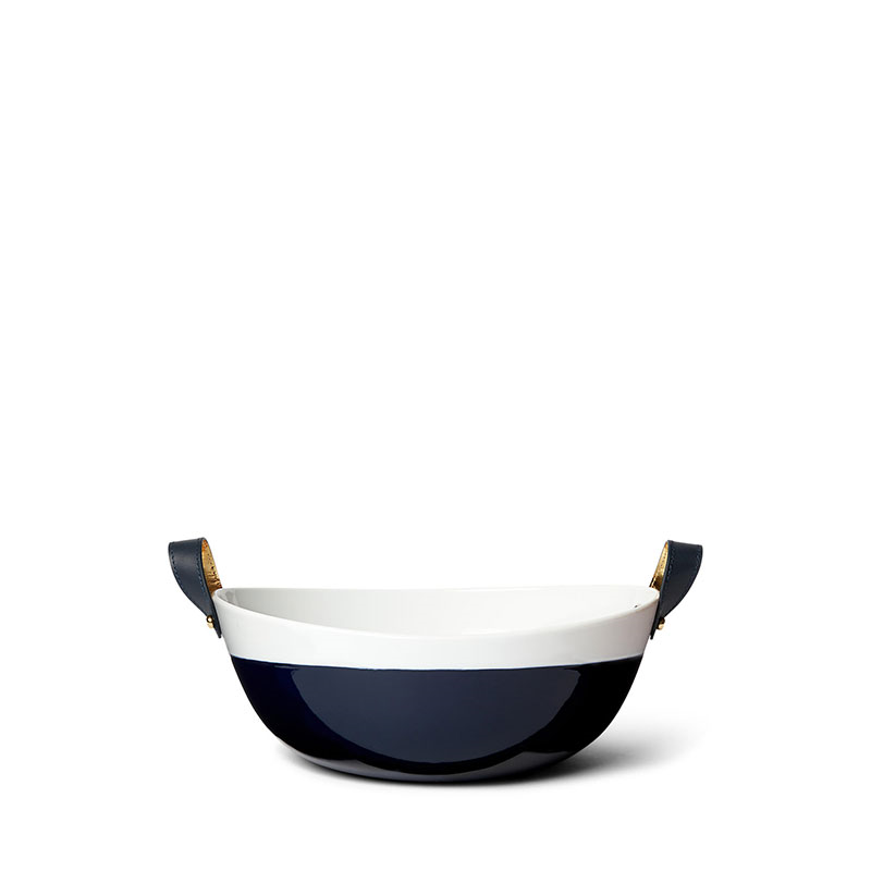 Wyatt Salad bowl, Navy & White-0