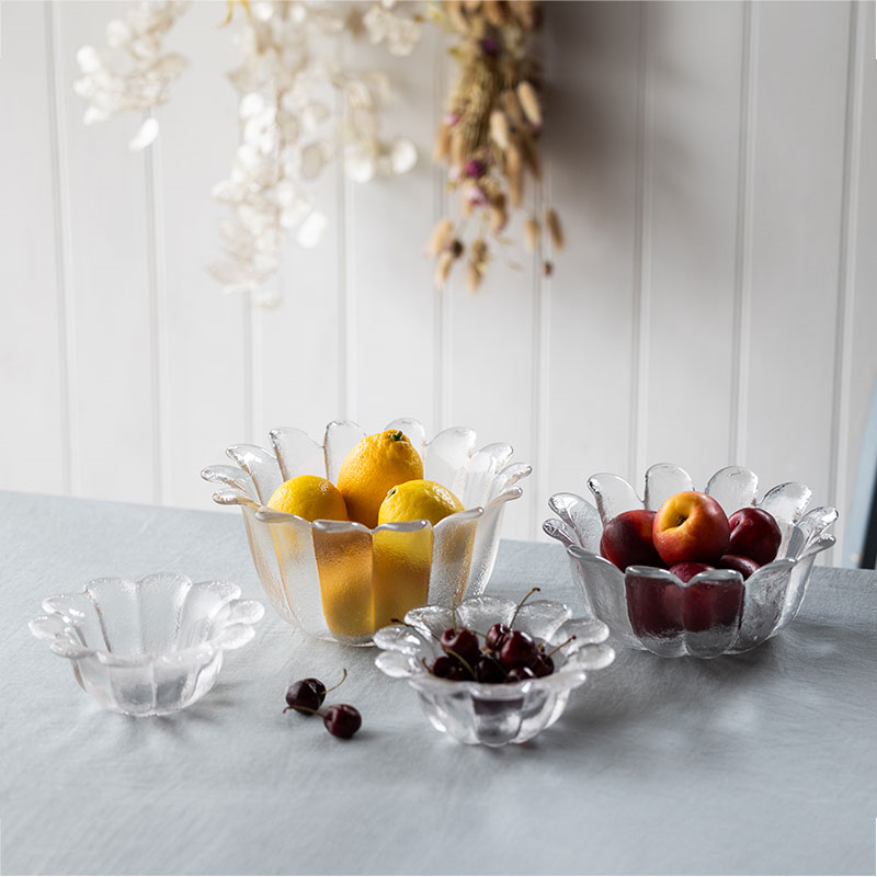 Daisy Bowl, D21.5cm, Clear-9