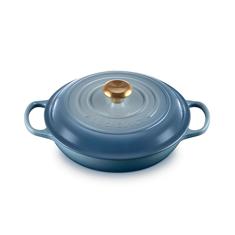 Signature Cast Iron Shallow Casserole, 26cm, Chambray-0