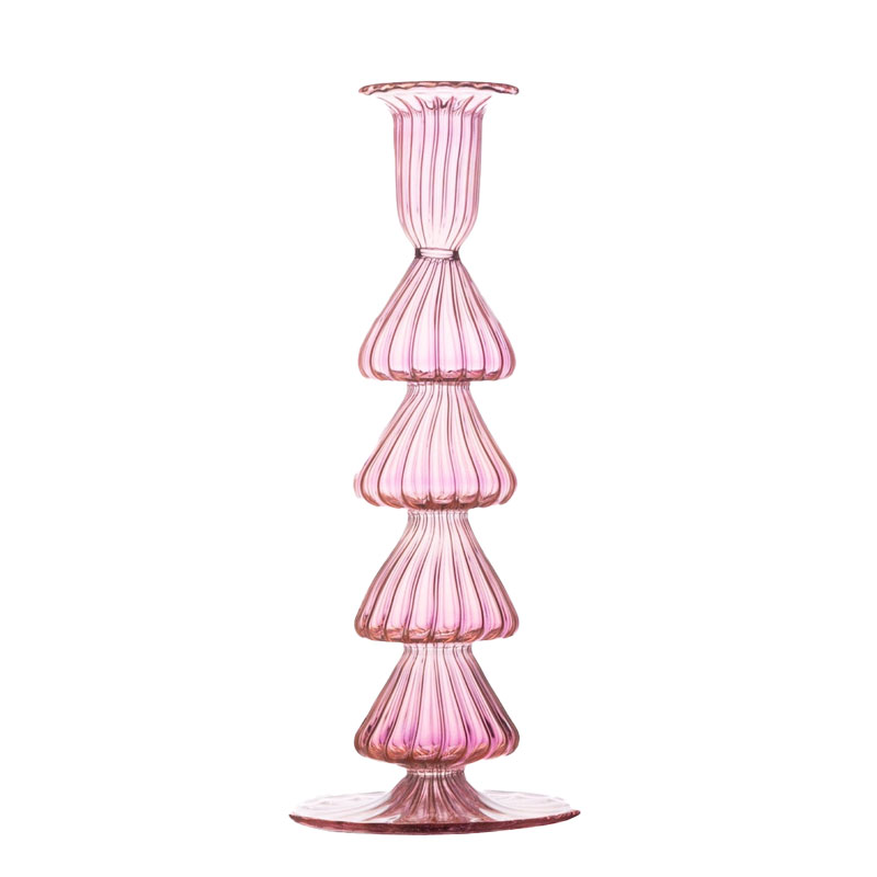 Buto Candlestick, H20cm, Pink-0