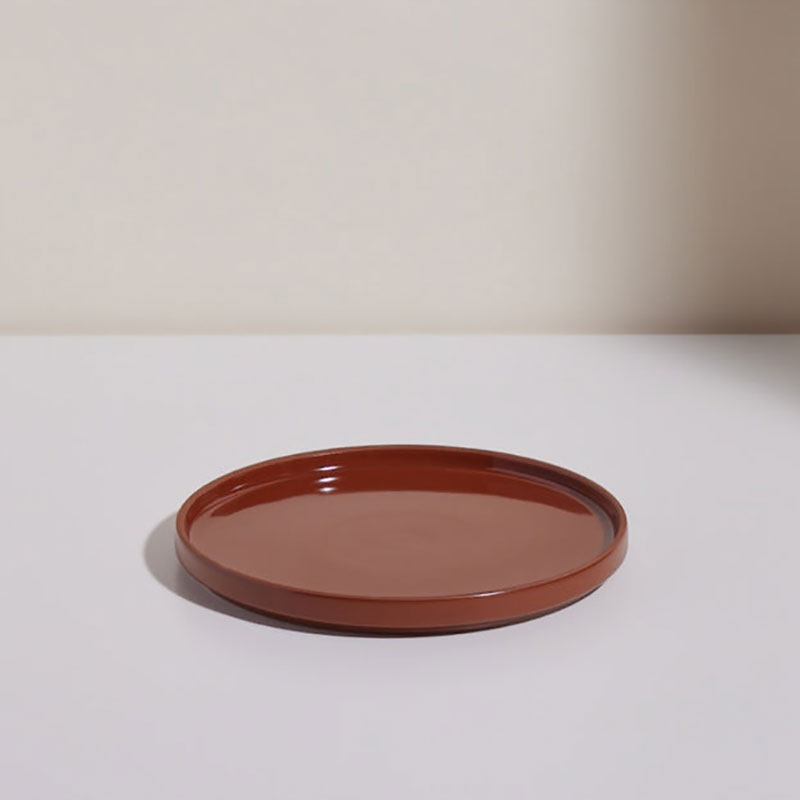 Set of 4 Salad Plates, 22cm, Terracotta-0