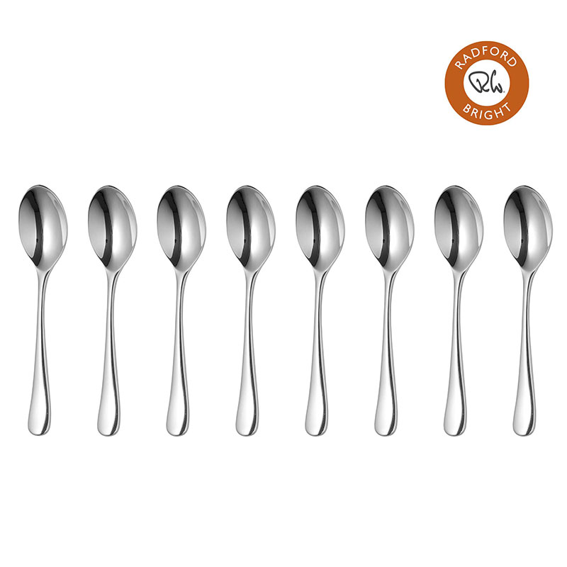 Radford Set of 8 Espresso Spoons, Stainless Steel-2