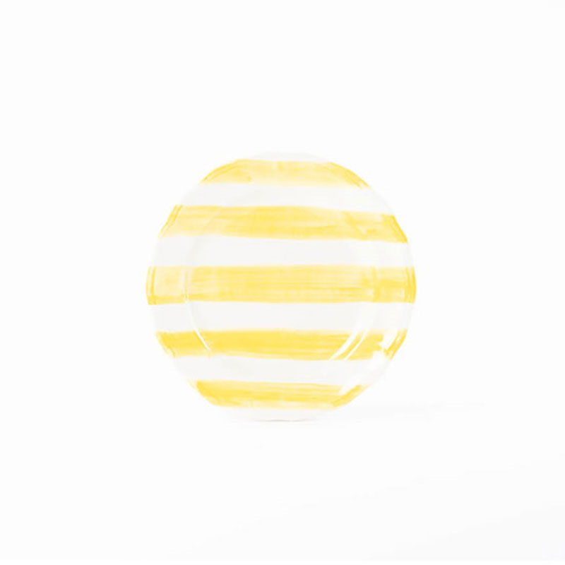 Stripes Plate, D27cm, Yellow-0