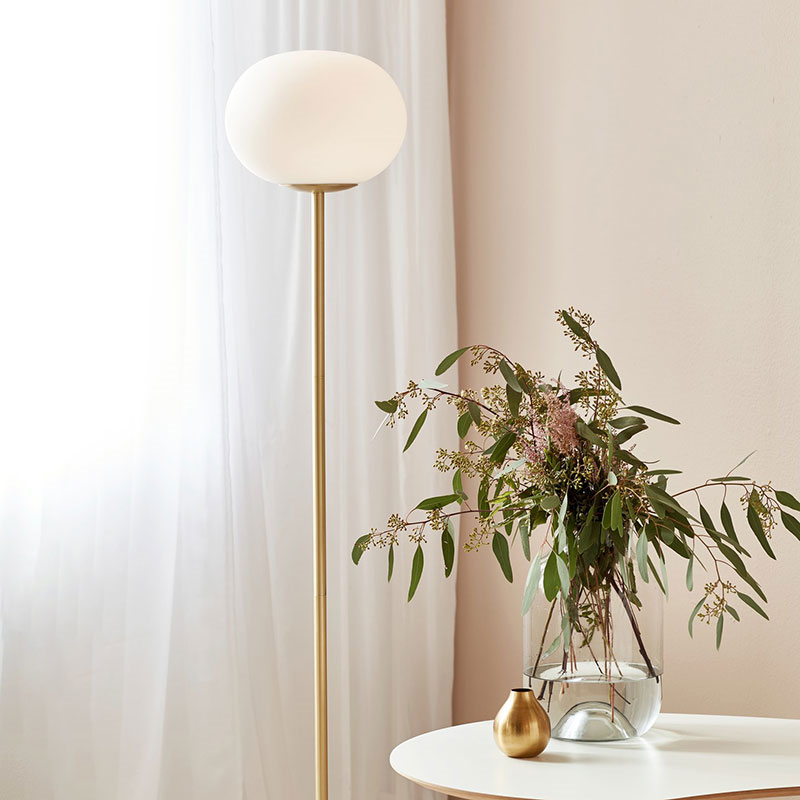 Alton Floor Lamp, H150cm, Opal white-0