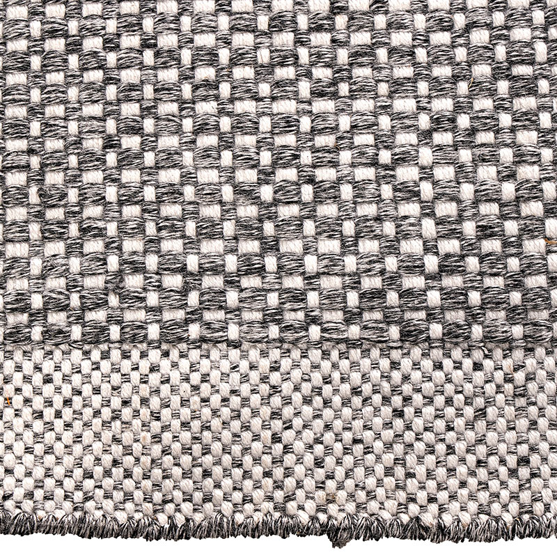 Basket Weave Indoor Outdoor Rug, 160 x 230cm, Graphite & White-9