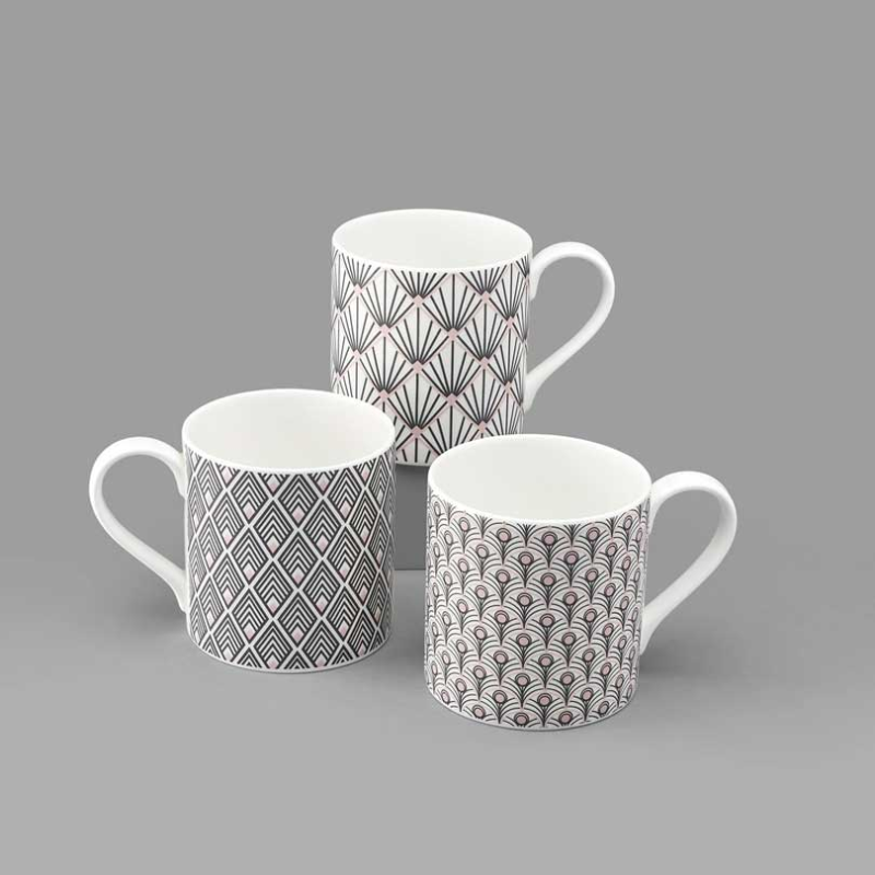 Zighy Mug, 385ml, Grey & Blush Pink-1