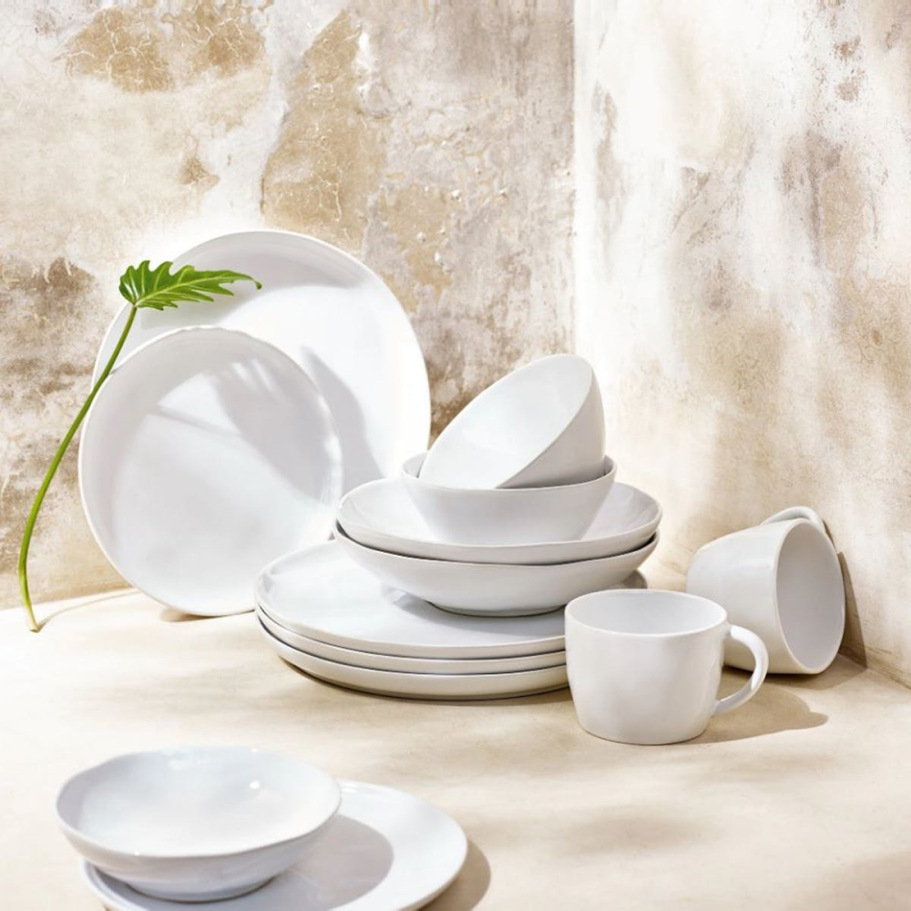 Portobello Set of 4 serving bowls, D13.5cm, White-3