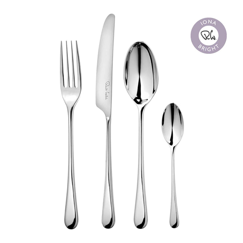 Iona Bright 24 piece cutlery set, Stainless Steel-1