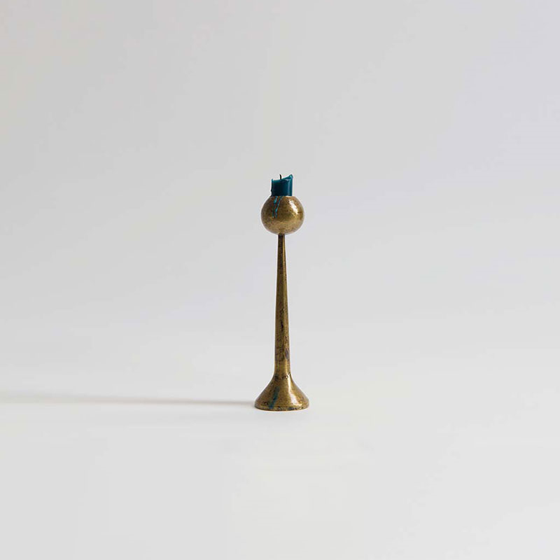 Irrawaddy Candle Stick, H21cm, Brass-0