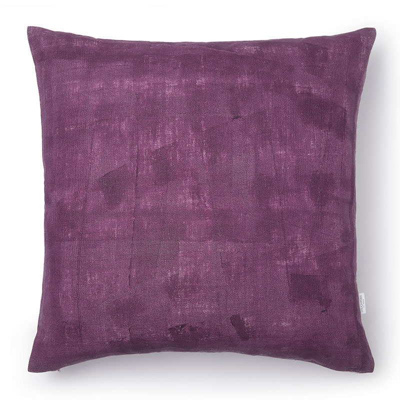 Isha Linen Cushion, 50cm x 50cm, Purple-2