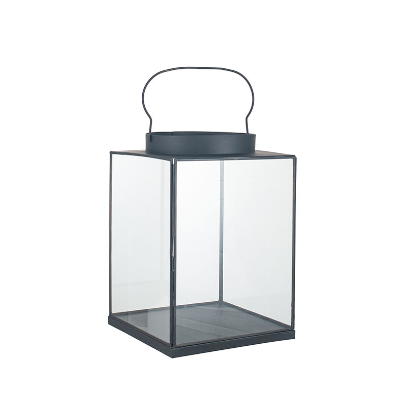 Metal Lantern, H26cm, Black-6