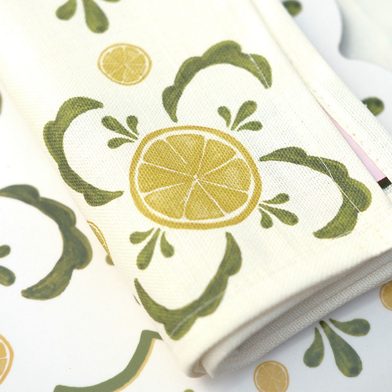 Bell Hutley Napkin, 45 x 45cm, Lemon-2