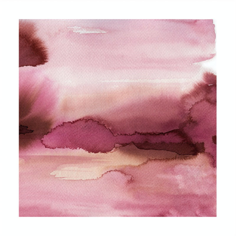 Warm Skies Square Signed Print, 30 x 30cm, Pink-3