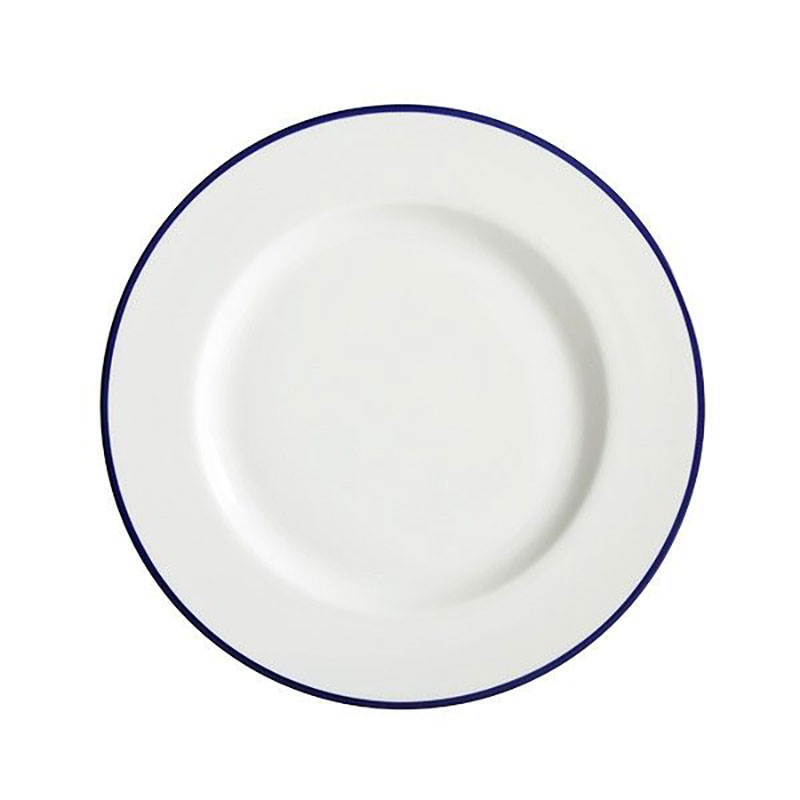 Canteen 12 Piece Dinner Set, White/Blue-1