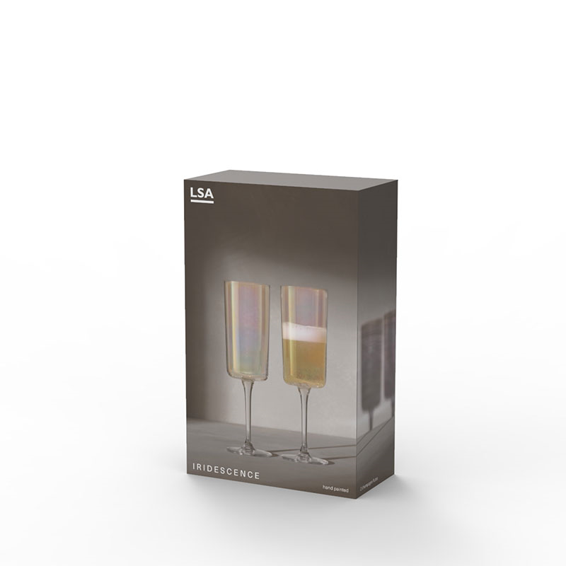 Iridescence Set of 2 Champagne Flutes, 210ml, Mother of Pearl-4