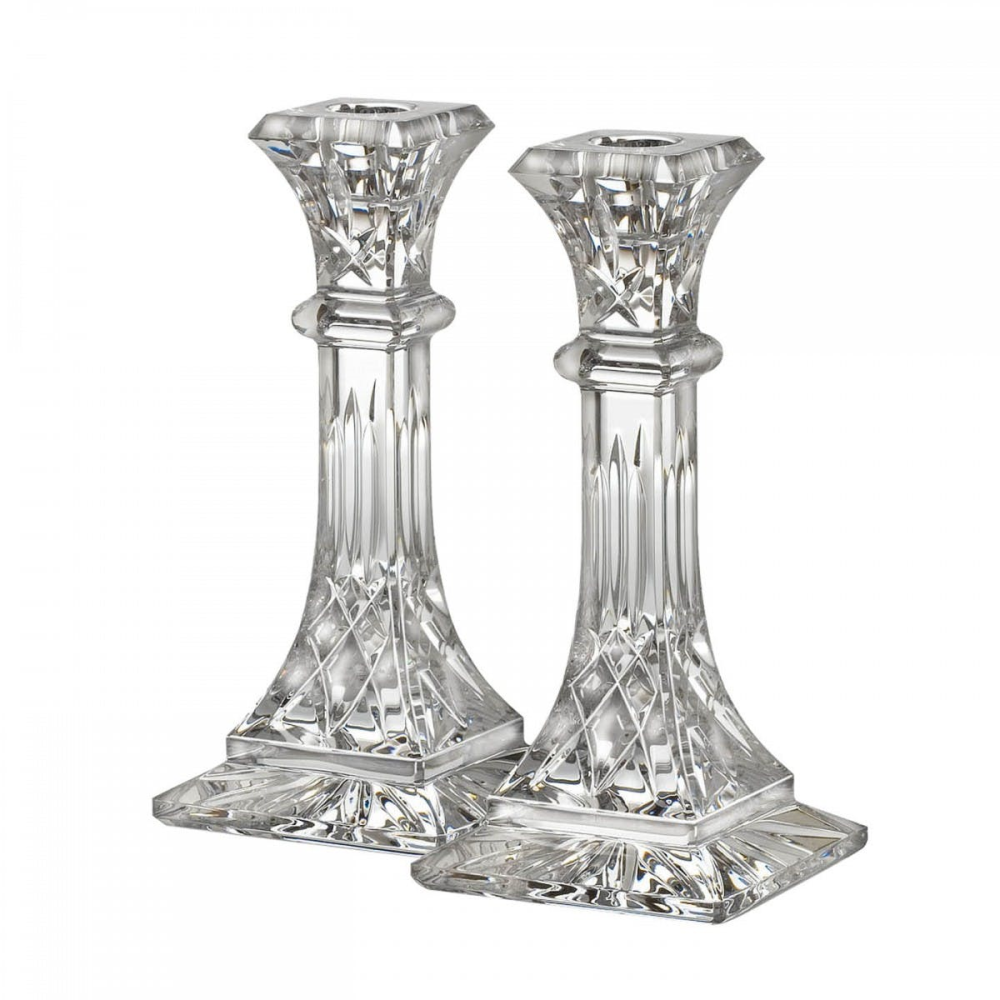 Lismore Pair of candlesticks, 8"-0