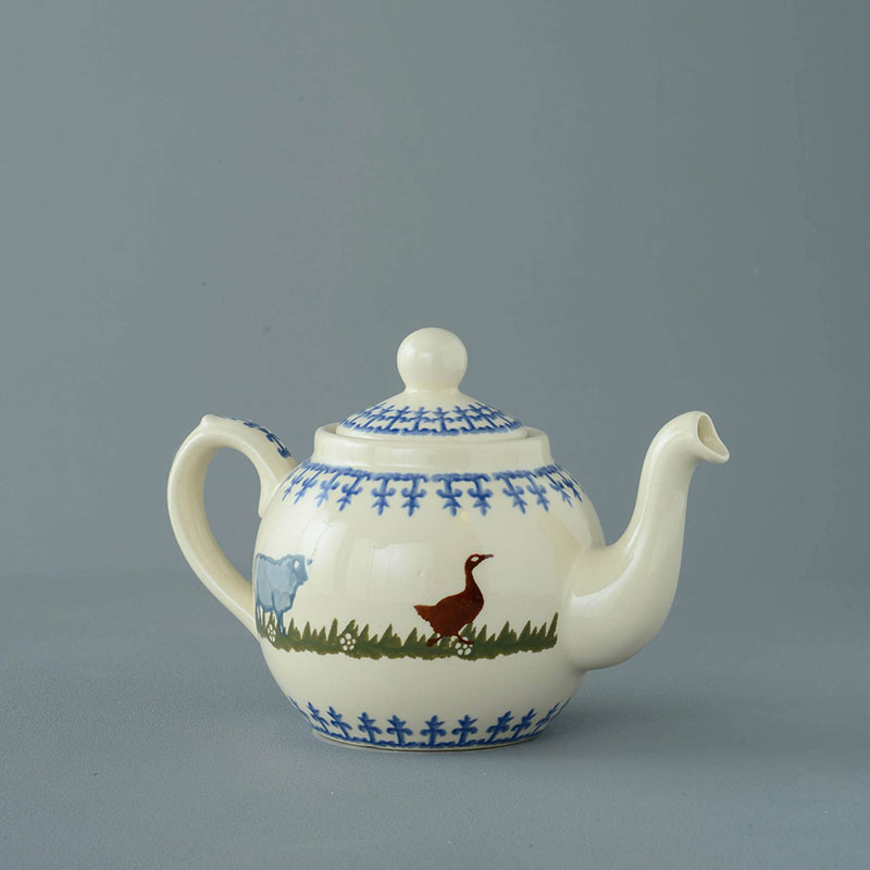 Brixton Pottery- Farm Animals, 2-Cup Teapot-2