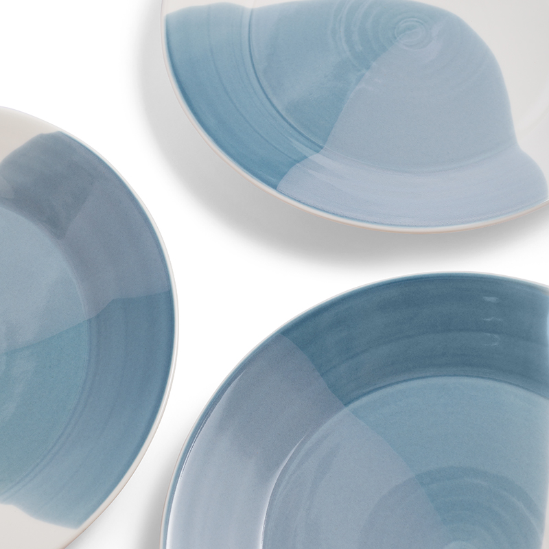 Signature 1815 Set of 4 Plates, D24cm, Blue-2