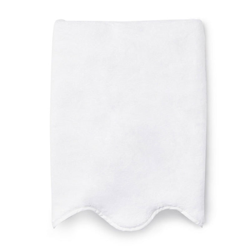 Amelia Scalloped Pair of Hand Towels, White-2