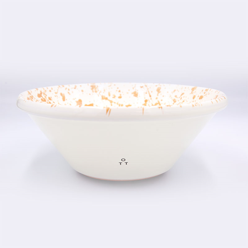 Splatter Salad Bowl, D24cm, Burnt Orange-0