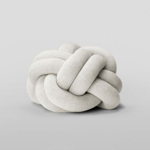 Knot Cushion, H30 x W30 x D15cm, white grey-1