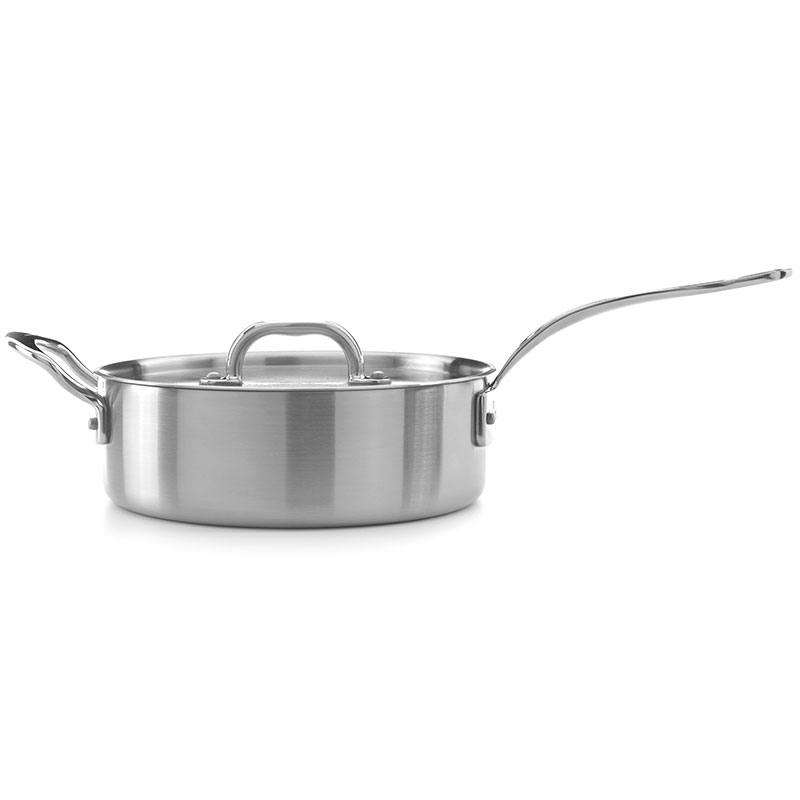 Classic Triply Sautepan with Lid, 26cm, Stainless Steel-0