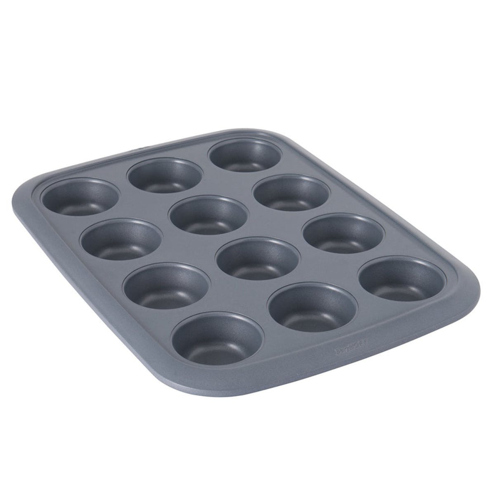 Gem, 12 Cup Cupcake Pan, Grey-0