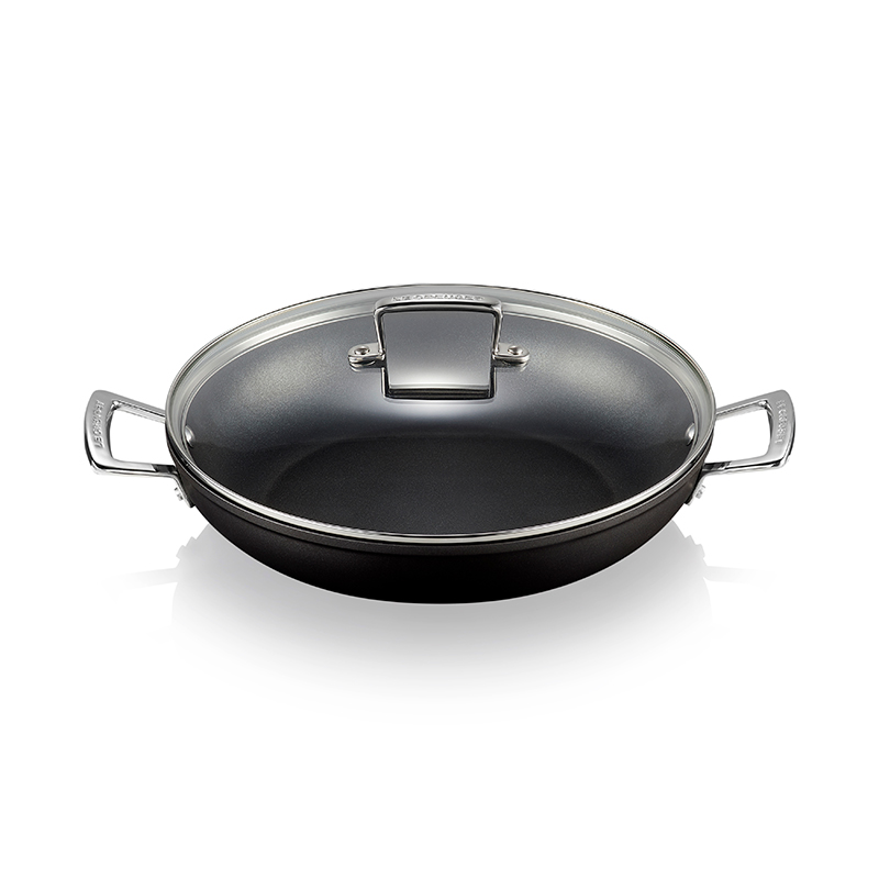 Toughened Non-Stick Shallow casserole with glass lid, 30cm - 3.5 litre-0