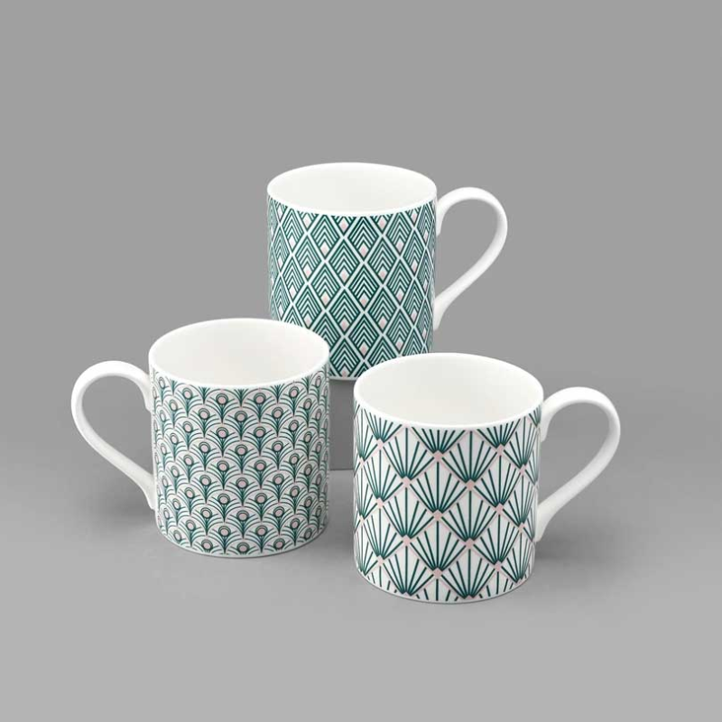 Zighy Mug, 385ml, Teal & Blush Pink-1