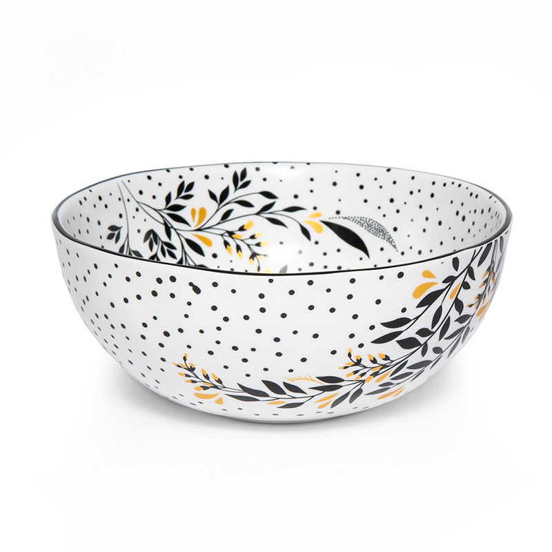 Artisanne Noir Set of 4 Bowls, D15cm, Monochrome-7